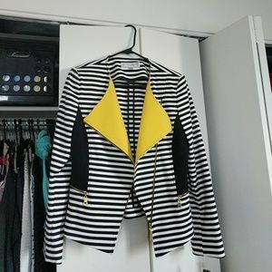 Black and white stripped blazer